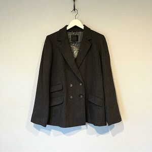 J Crew Collection Wool Blend Double Breasted Pea Coat Jacket size 14